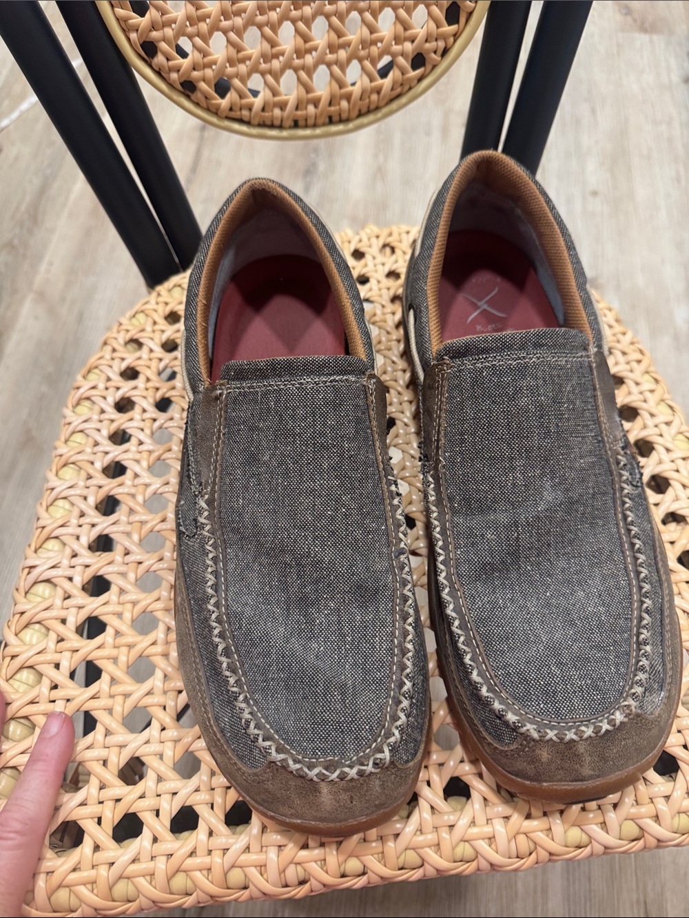 Twisted X Casual Slip-On Men's Loafers in Charcoal Brown